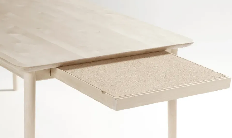 Stolab Dining Tables*Prima Vista dining table, Birch white oiled 120x90 cm white oiled + 1 extension piece Beige