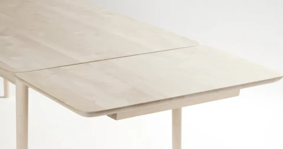 Stolab Dining Tables*Prima Vista dining table, Birch white oiled 120x90 cm white oiled + 1 extension piece Beige