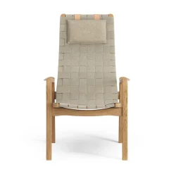 Swedese Armchairs & Footstools*Primo arm chair high with neck cushion oiled oak, Natural Beige