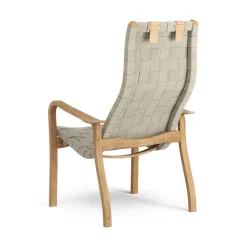 Swedese Armchairs & Footstools*Primo arm chair high with neck cushion oiled oak, Natural Beige