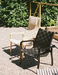Swedese Armchairs & Footstools*Primo arm chair high with neck cushion laquered beech, Natural Beige