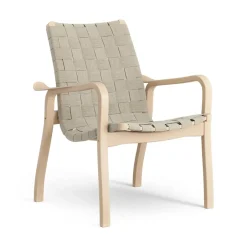 Swedese Armchairs & Footstools*Primo arm chair low laquered beech, Natural Beige