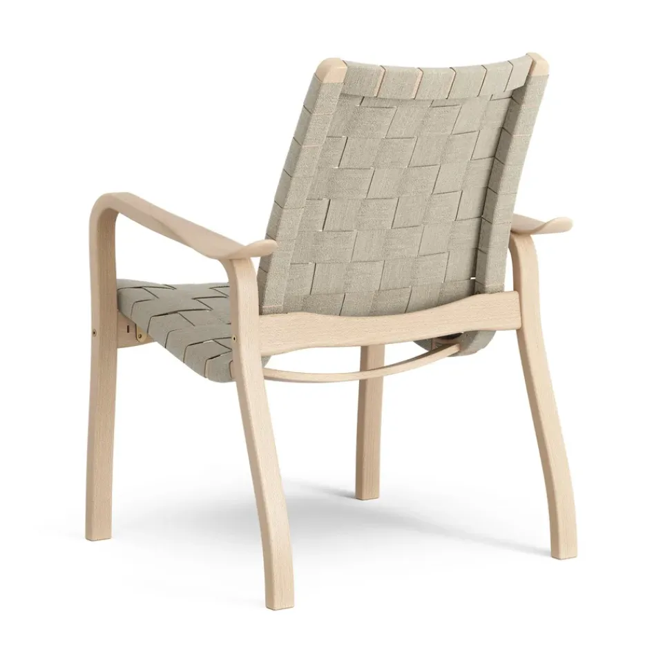 Swedese Armchairs & Footstools*Primo arm chair low laquered beech, Natural Beige