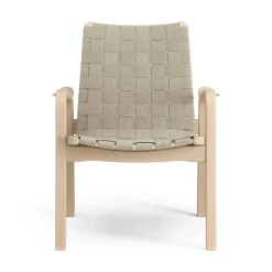 Swedese Armchairs & Footstools*Primo arm chair low laquered beech, Natural Beige