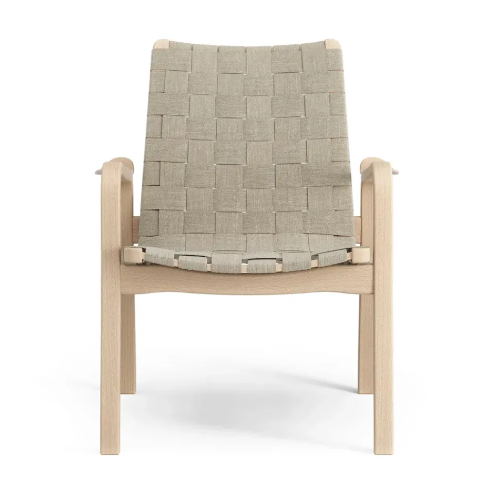 Swedese Armchairs & Footstools*Primo arm chair low laquered beech, Natural Beige