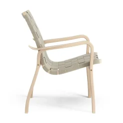 Swedese Armchairs & Footstools*Primo arm chair low laquered beech, Natural Beige