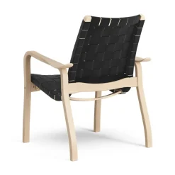 Swedese Armchairs & Footstools*Primo arm chair low laquered beech, Black Beige