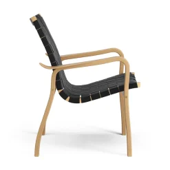 Swedese Armchairs & Footstools*Primo arm chair low oiled oak, Black Beige