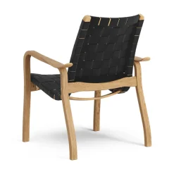 Swedese Armchairs & Footstools*Primo arm chair low oiled oak, Black Beige