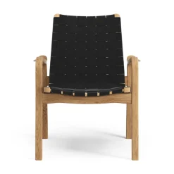 Swedese Armchairs & Footstools*Primo arm chair low oiled oak, Black Beige