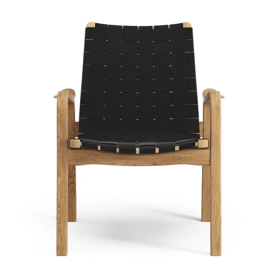 Swedese Armchairs & Footstools*Primo arm chair low oiled oak, Black Beige