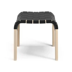 Swedese Armchairs & Footstools*Primo foot stool laquered beech, Black Beige