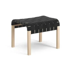 Swedese Armchairs & Footstools*Primo foot stool laquered beech, Black Beige
