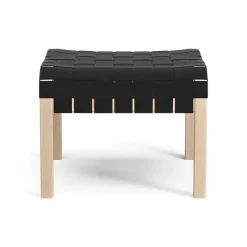 Swedese Armchairs & Footstools*Primo foot stool laquered beech, Black Beige