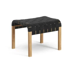 Swedese Armchairs & Footstools*Primo foot stool oiled oak, Black Beige