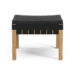Swedese Armchairs & Footstools*Primo foot stool oiled oak, Black Beige