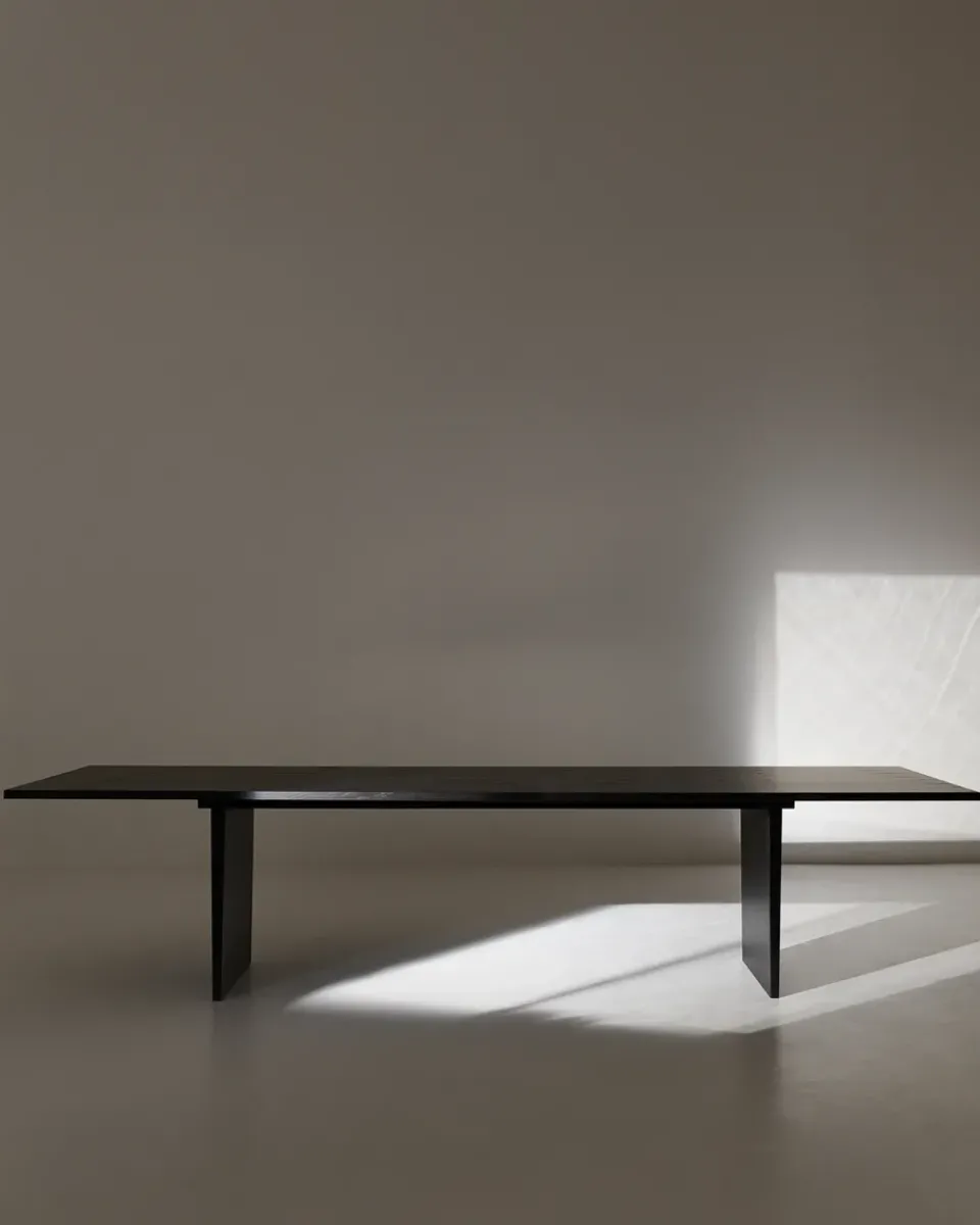 GUBI Dining Tables*Private dining room table 100x260 cm, Brown- stained oak Black