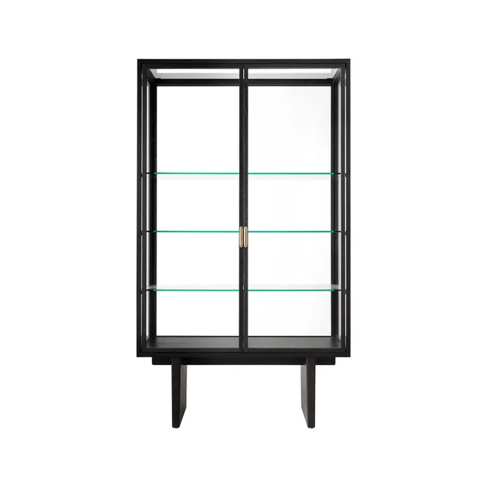 GUBI Display & Glass Cabinets*Private display cabinet, Glass. brown-black stained oak Transparent