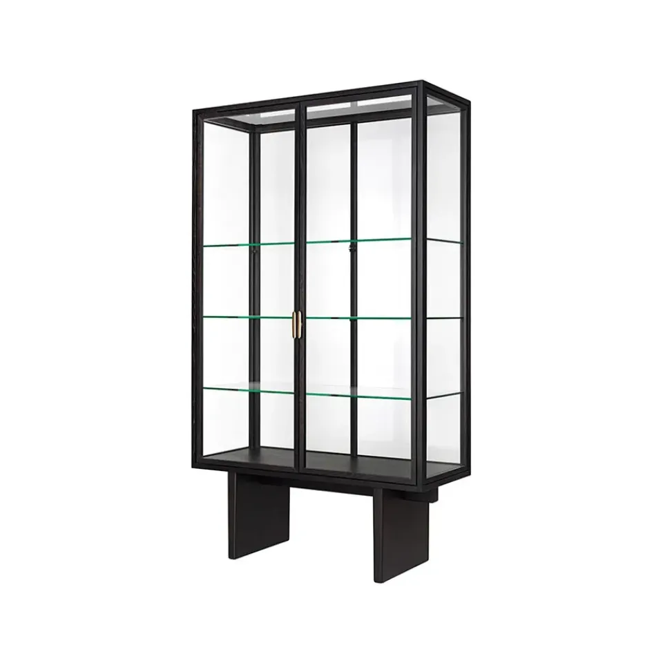GUBI Display & Glass Cabinets*Private display cabinet, Glass. brown-black stained oak Transparent