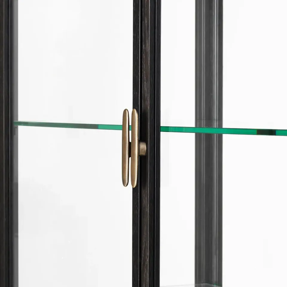 GUBI Display & Glass Cabinets*Private display cabinet, Glass. brown-black stained oak Transparent