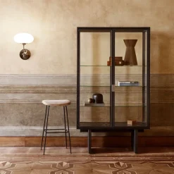 GUBI Display & Glass Cabinets*Private display cabinet, Glass. brown-black stained oak Transparent