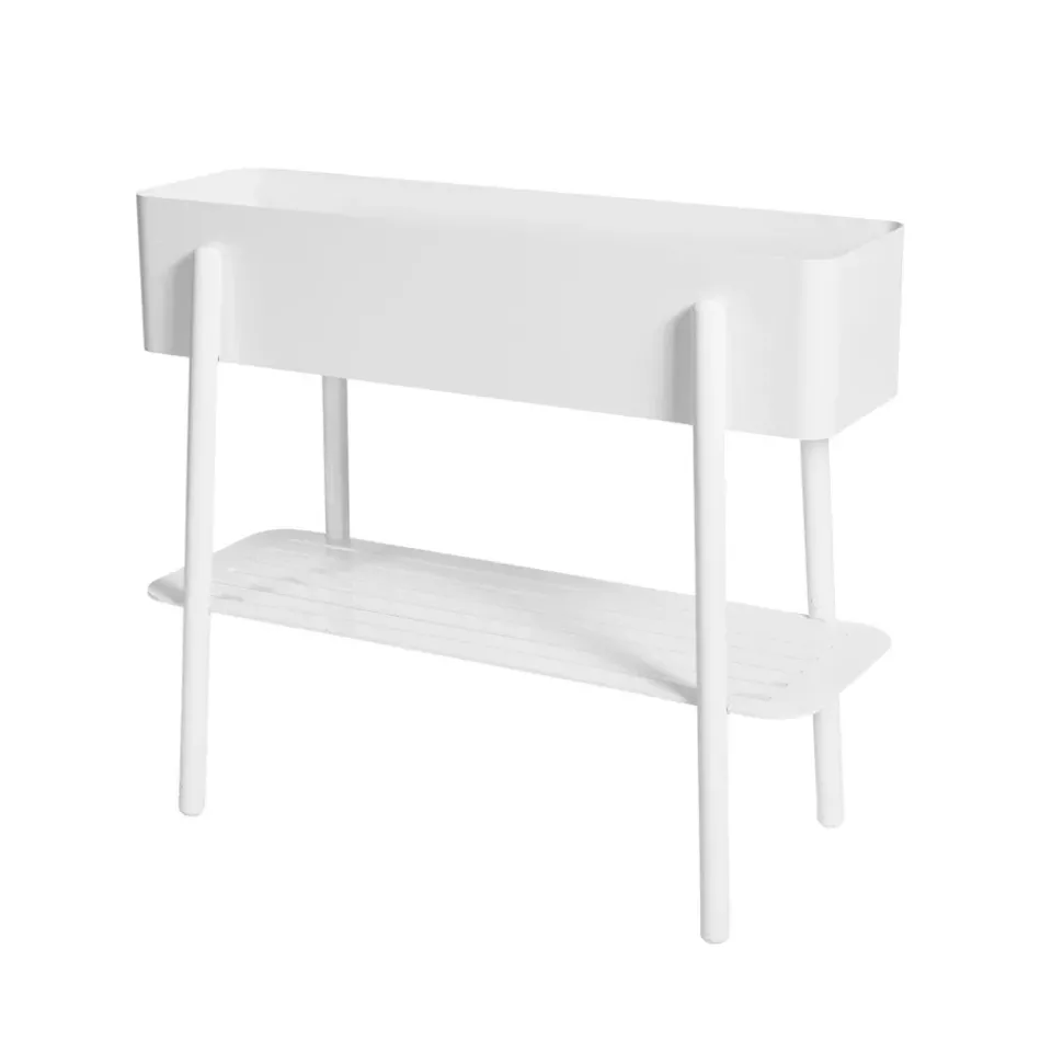 SMD Design Side Tables*Prunella Flower stand, /aluminium White