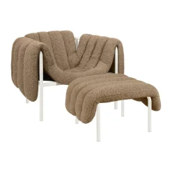Hem Armchairs & Footstools|Chairs*Puffy lounge chair + ottoman, Sawdust-cream BrownWhite