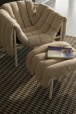 Hem Armchairs & Footstools|Chairs*Puffy lounge chair + ottoman, Sawdust-cream BrownWhite