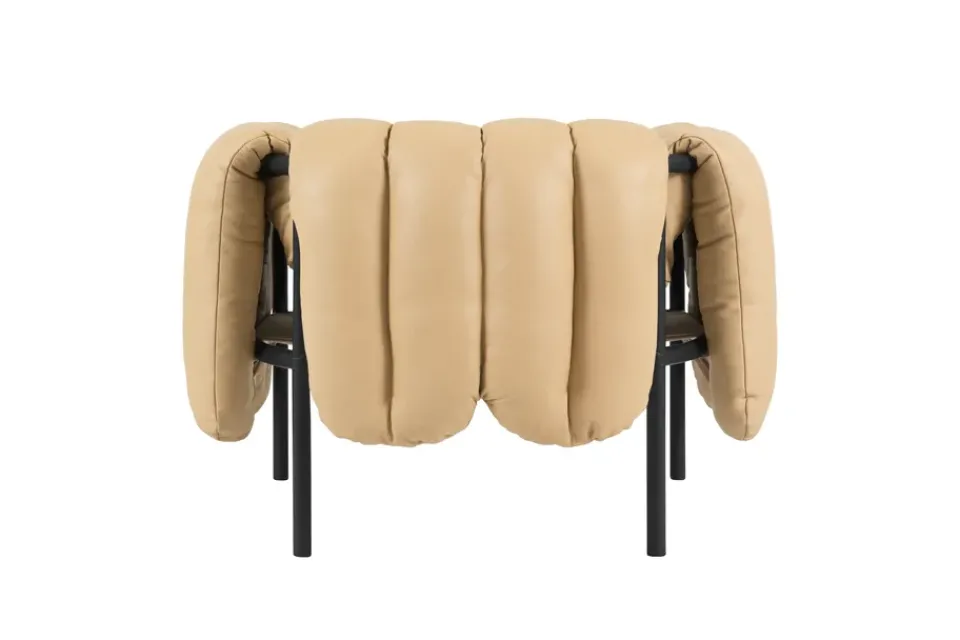 Hem Armchairs & Footstools|Chairs*Puffy lounge chair, Sand leather-black grey BrownBlack