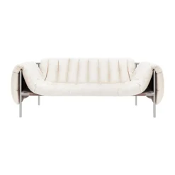 Hem Sofas*Puffy 2,5-seater sofa 205 cm, Natural-stainless steel WhiteSilver-coloured