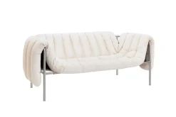 Hem Sofas*Puffy 2,5-seater sofa 205 cm, Natural-stainless steel WhiteSilver-coloured