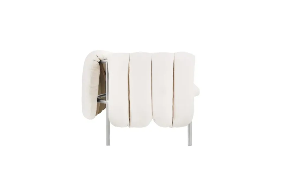Hem Sofas*Puffy 2,5-seater sofa 205 cm, Natural-stainless steel WhiteSilver-coloured