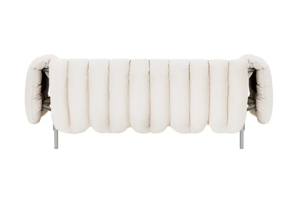 Hem Sofas*Puffy 2,5-seater sofa 205 cm, Natural-stainless steel WhiteSilver-coloured