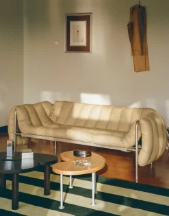 Hem Sofas*Puffy 2,5-seater sofa 205 cm, Natural-stainless steel WhiteSilver-coloured