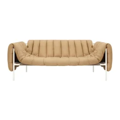 Hem Sofas*Puffy 2,5-seater sofa 205 cm, Sand leather-cream BrownWhite