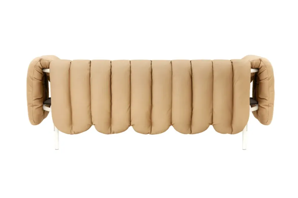 Hem Sofas*Puffy 2,5-seater sofa 205 cm, Sand leather-cream BrownWhite