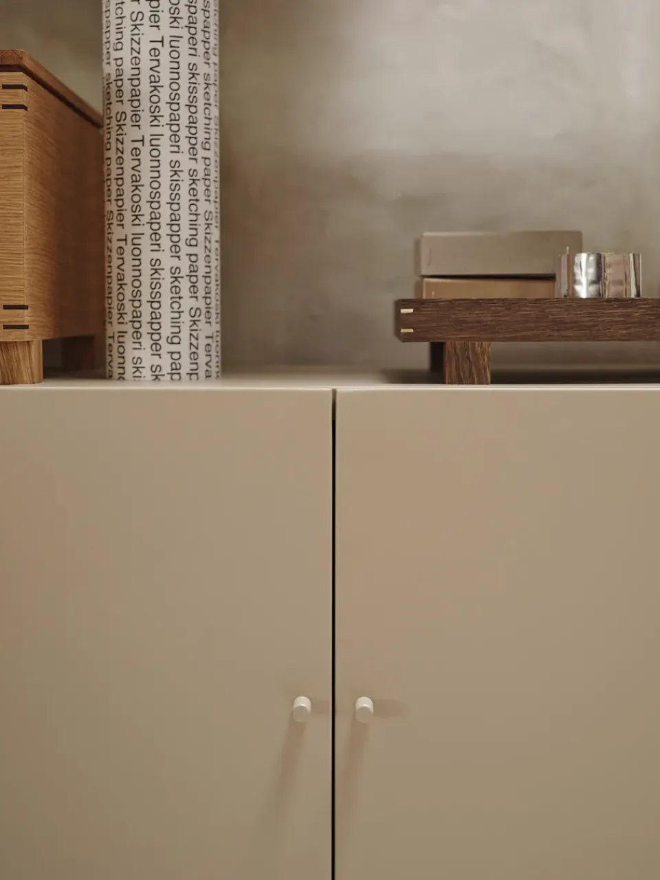 Ferm Living Display & Glass Cabinets*Punctual cabinet 41,6x91,5 cm, Cashmere Beige