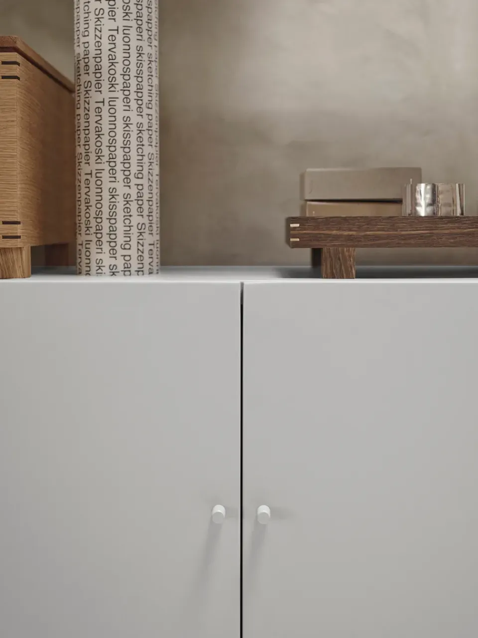 Ferm Living Display & Glass Cabinets*Punctual cabinet 41,6x91,5 cm, Light Grey