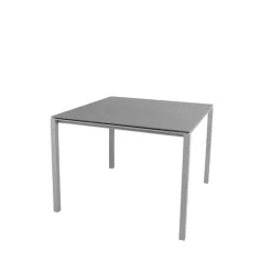 Cane-line Table For Outdoor Use*Pure dining table, Basalt -light 100x100 cm Grey