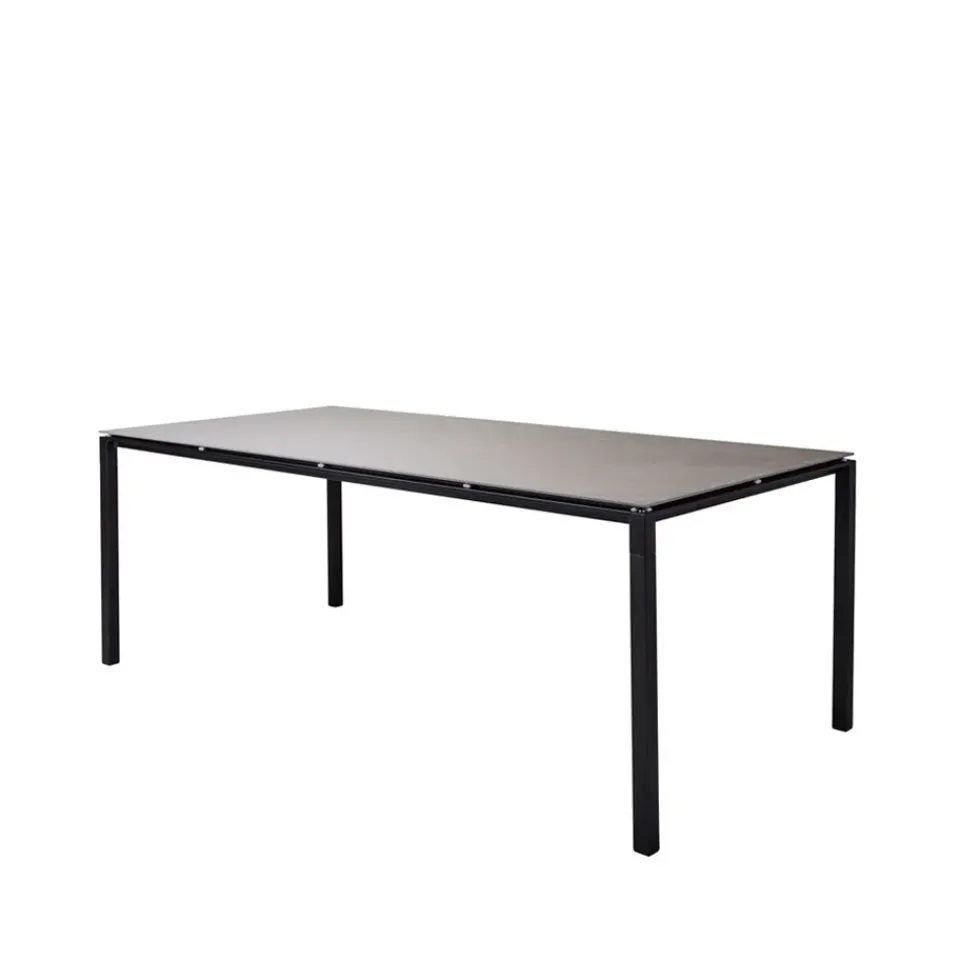 Cane-line Table For Outdoor Use*Pure dining table, Basalt -lava 200x100 cm Grey