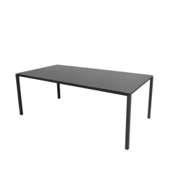 Cane-line Table For Outdoor Use*Pure dining table, Nero-lava grey 200x100 cm Black