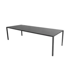 Cane-line Table For Outdoor Use*Pure dining table, Nero-lava grey 280x100 cm Black