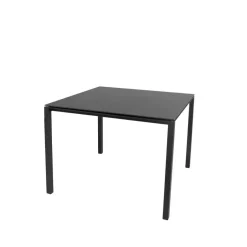 Cane-line Table For Outdoor Use*Pure dining table, Nero-lava grey 100x100 cm Black