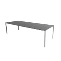 Cane-line Table For Outdoor Use*Pure dining table, Nero-light grey 280x100 cm Black