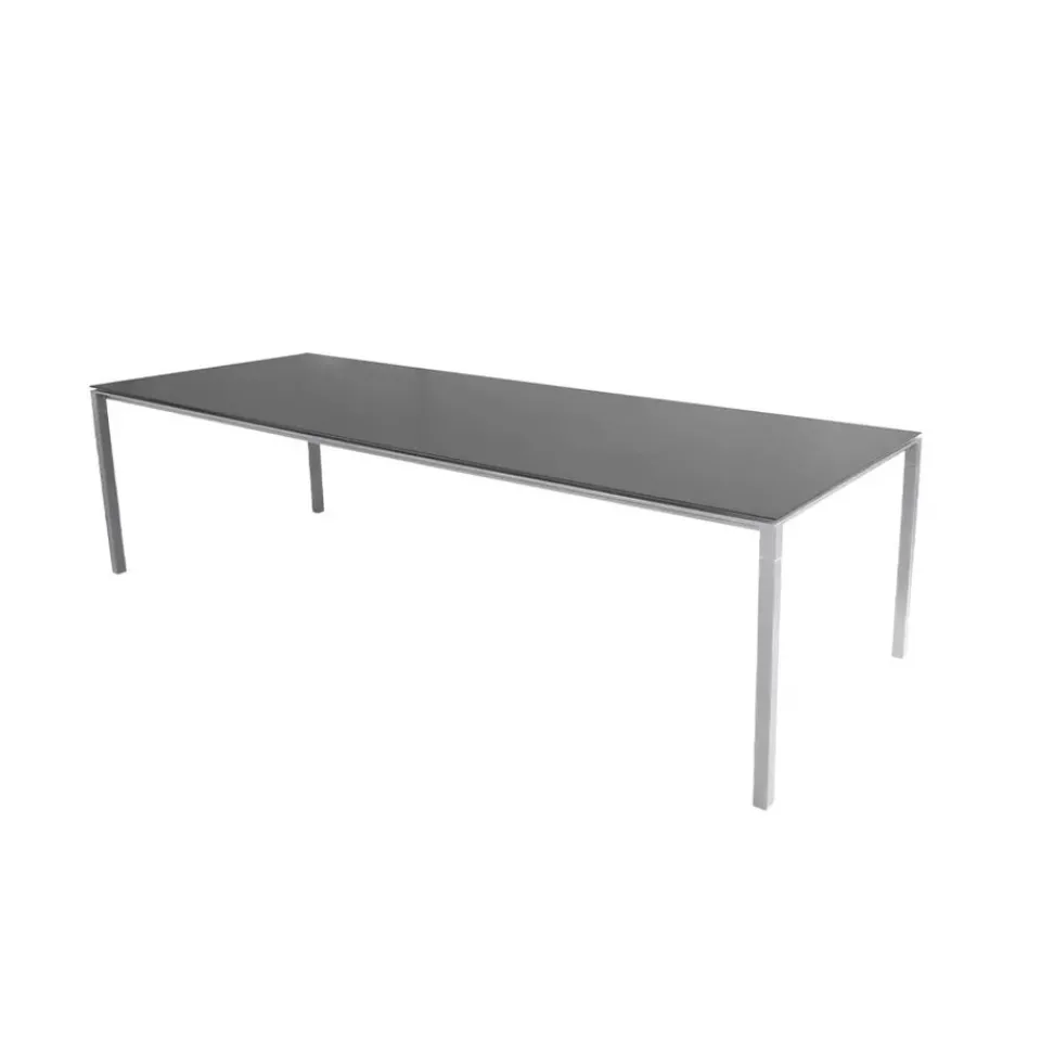 Cane-line Table For Outdoor Use*Pure dining table, Nero-light grey 280x100 cm Black