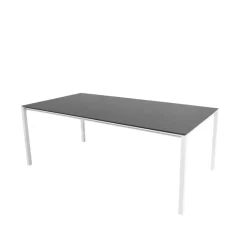 Cane-line Table For Outdoor Use*Pure dining table, Nero-white 200x100 cm Black