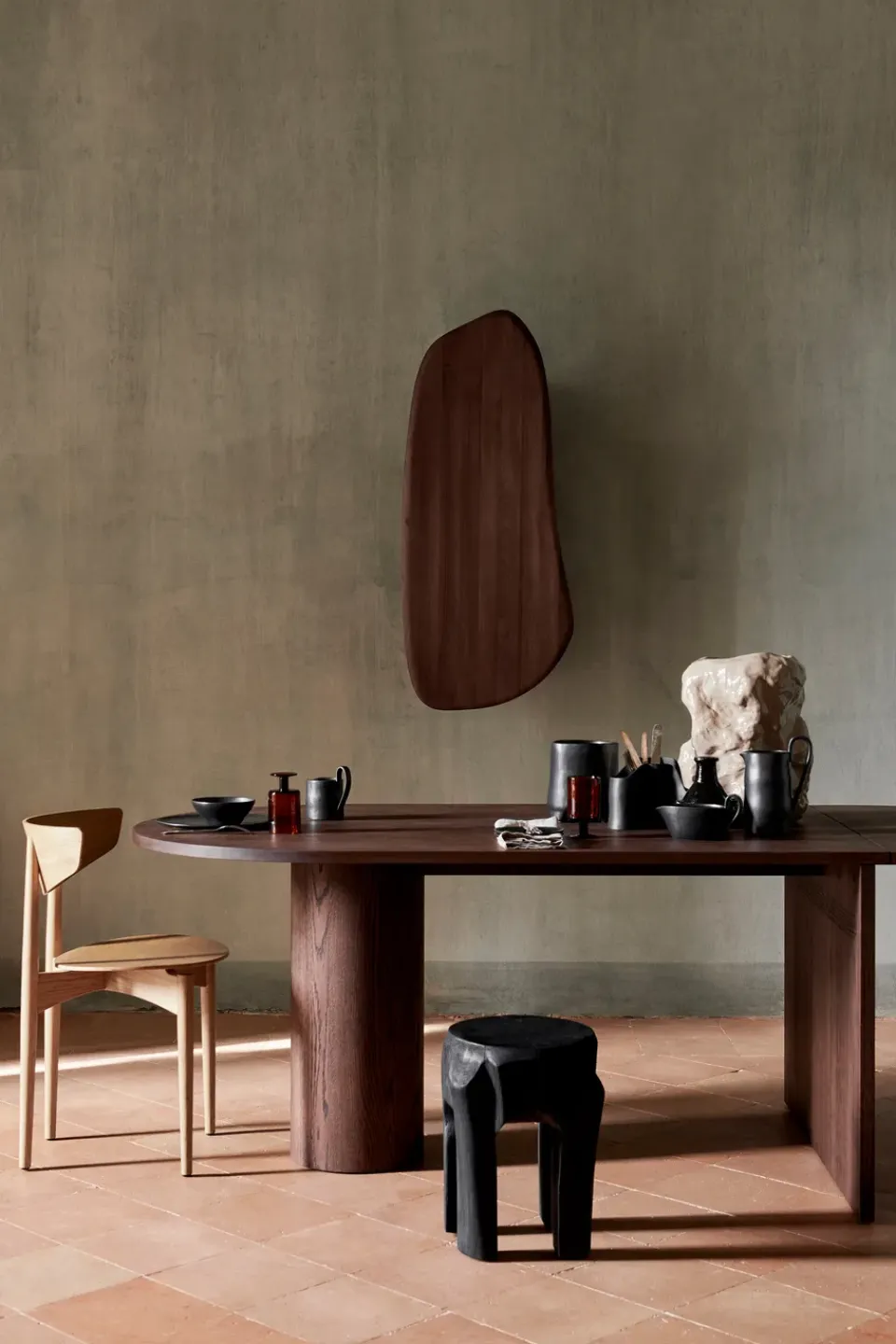 Ferm Living Dining Tables*Pylo dining table 210x100x74 cm, Dark stained oak Brown