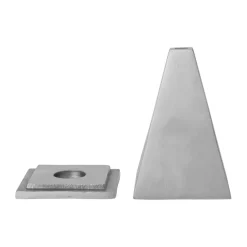 Ferm Living Garden Details & Accessories*Pyra cone-shaped incense burner, Brushed aluminium Silver-coloured