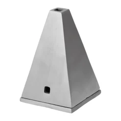 Ferm Living Garden Details & Accessories*Pyra cone-shaped incense burner, Brushed aluminium Silver-coloured
