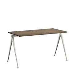 HAY Desks*Pyramid 01 desk, Smoked oak-140x65 cm- steel frame Beige